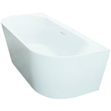 Half vrijstaand bad Juul wit mat