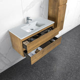 Onderkast badkamermeubel Tieme mat eiken 100x50x48cm