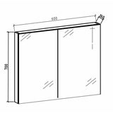 Spiegelkast Tieme mat eiken 60x70x16cm