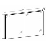 Spiegelkast Tieme mat zwart 100x70x16cm