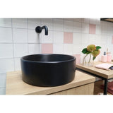 Waskom keramiek mat zwart 40x40x15cm