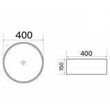 Waskom keramiek wit 40x40x15cm