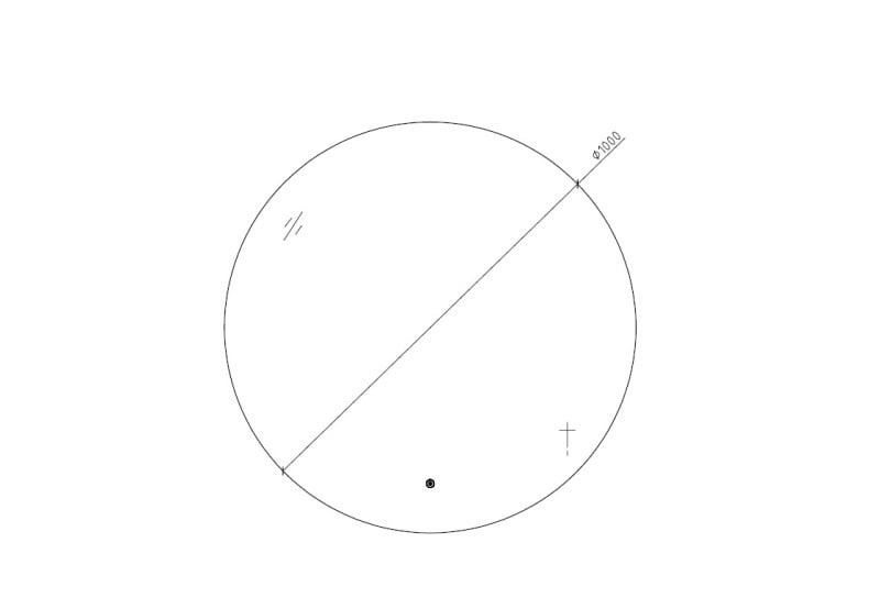 Badkamerspiegel 100cm LED, touch knop, anti-condens
