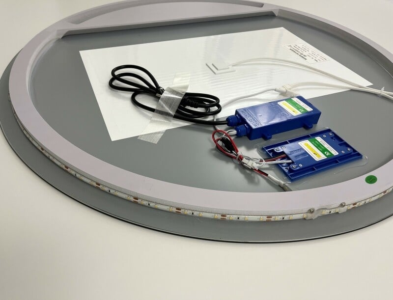 Badkamerspiegel 60cm LED, touch knop, anti-condens