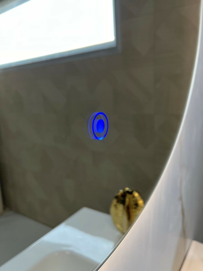 Badkamerspiegel 60cm LED, touch knop, anti-condens