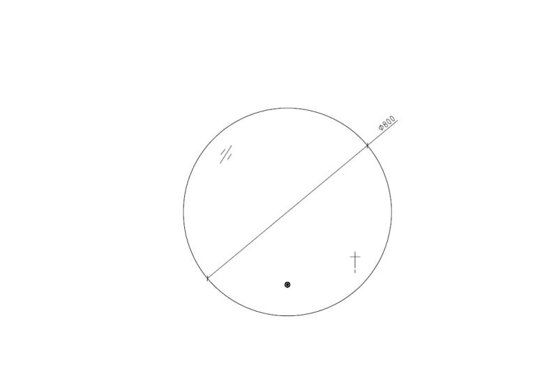 Badkamerspiegel 80cm LED, touch knop, anti-condens