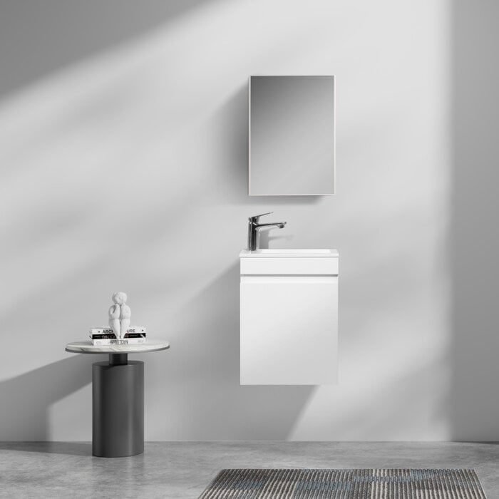 Fonteinkast Tieme hoogglans wit