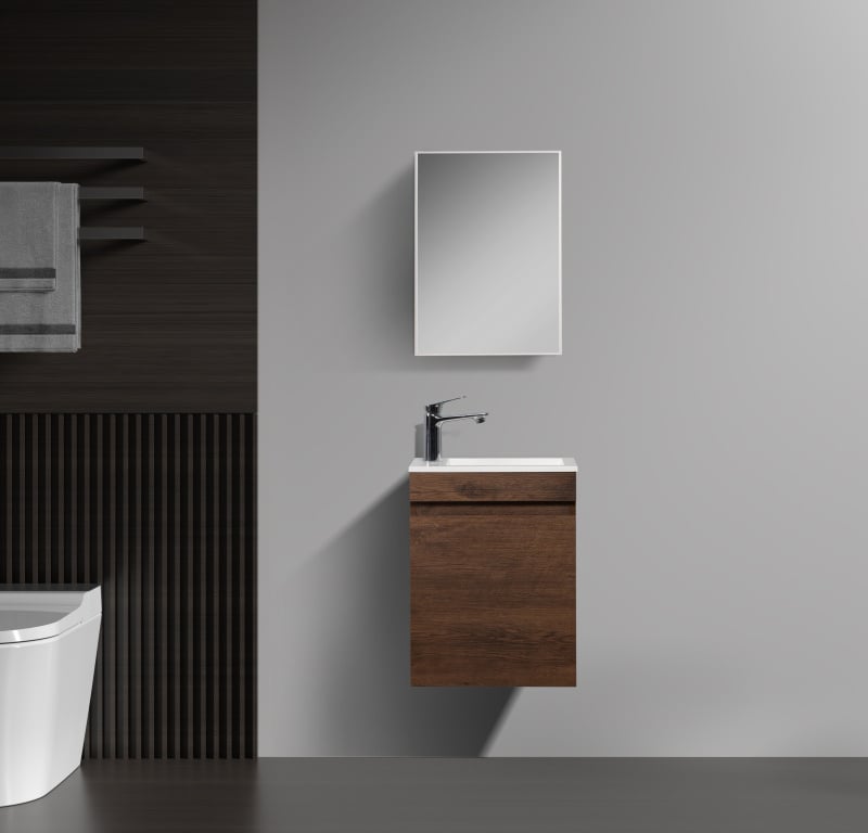 Fonteinkast Tieme mat donker eiken