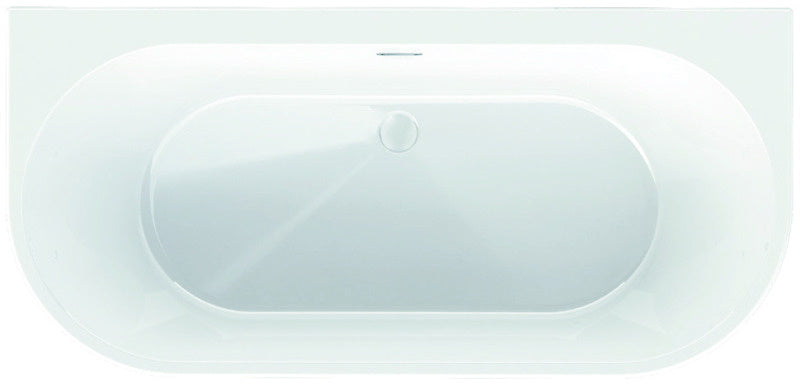 Half vrijstaand bad Juul wit glans