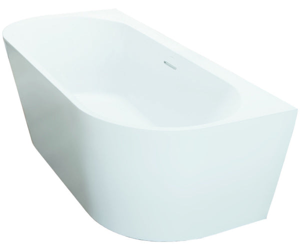 Half vrijstaand bad Juul wit mat