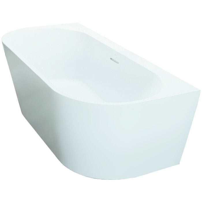 Half vrijstaand bad Juul wit mat