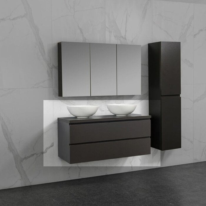 Lade organizer 32x11x6cm 3-vakken grijs