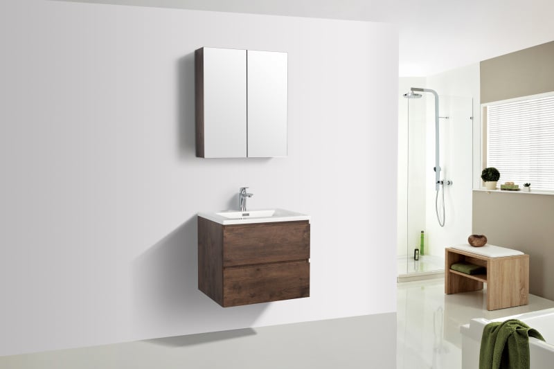 Onderkast badkamermeubel Tieme mat donker eiken 60x50x48cm