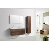 Onderkast badkamermeubel Tieme mat donker eiken 120x50x48cm