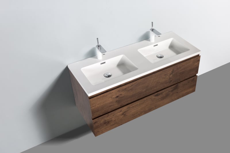 Onderkast badkamermeubel Tieme mat donker eiken 120x50x48cm