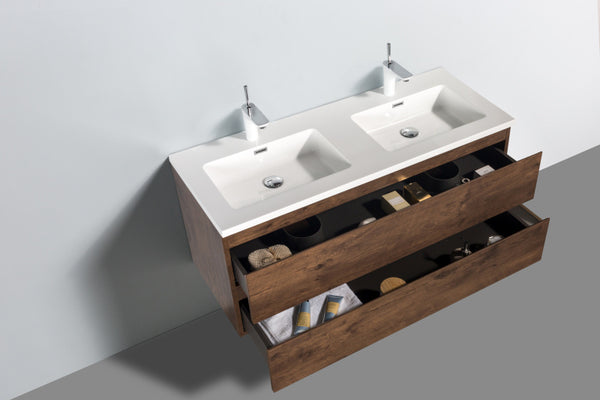 Onderkast badkamermeubel Tieme mat donker eiken 120x50x48cm