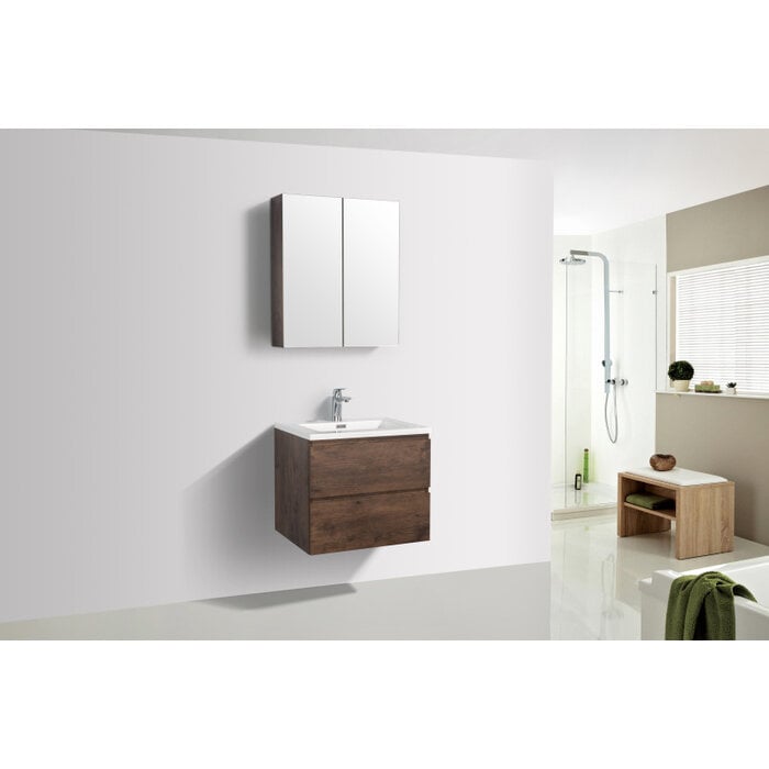 Onderkast badkamermeubel Tieme mat donker eiken 60x50x48cm