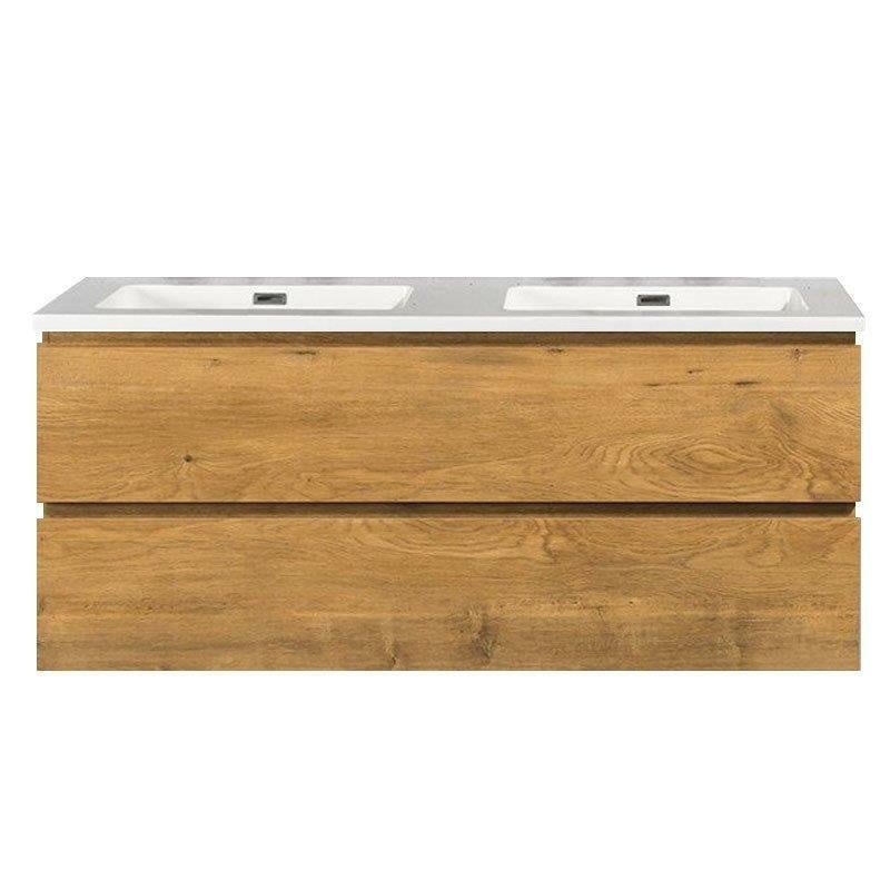 Onderkast badkamermeubel Tieme mat eiken 120x50x48cm