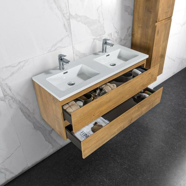 Onderkast badkamermeubel Tieme mat eiken 120x50x48cm