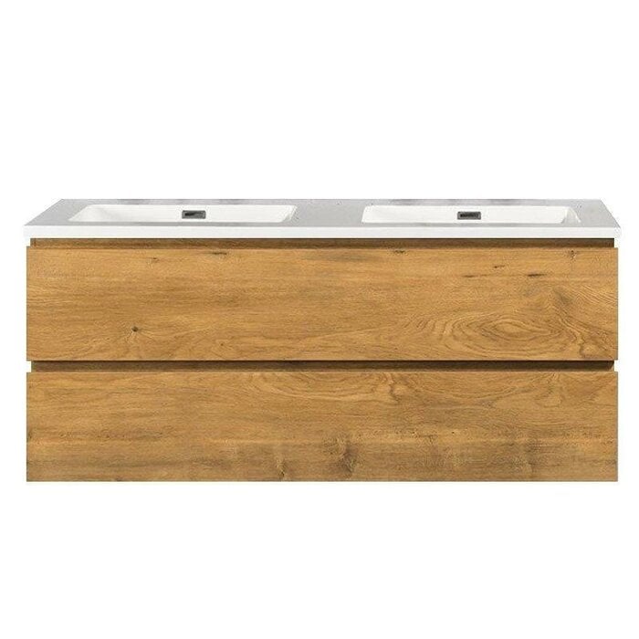 Onderkast badkamermeubel Tieme mat eiken 120x50x48cm