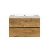 Onderkast badkamermeubel Tieme mat eiken 80x50x48cm