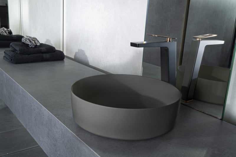 Solid surface waskom Tess grijs