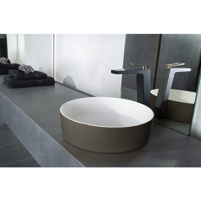 Solid surface waskom Tess moka EXT