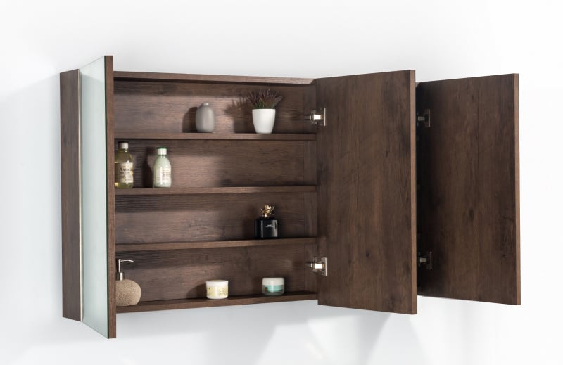 Spiegelkast Tieme mat donker eiken 120x70x16cm