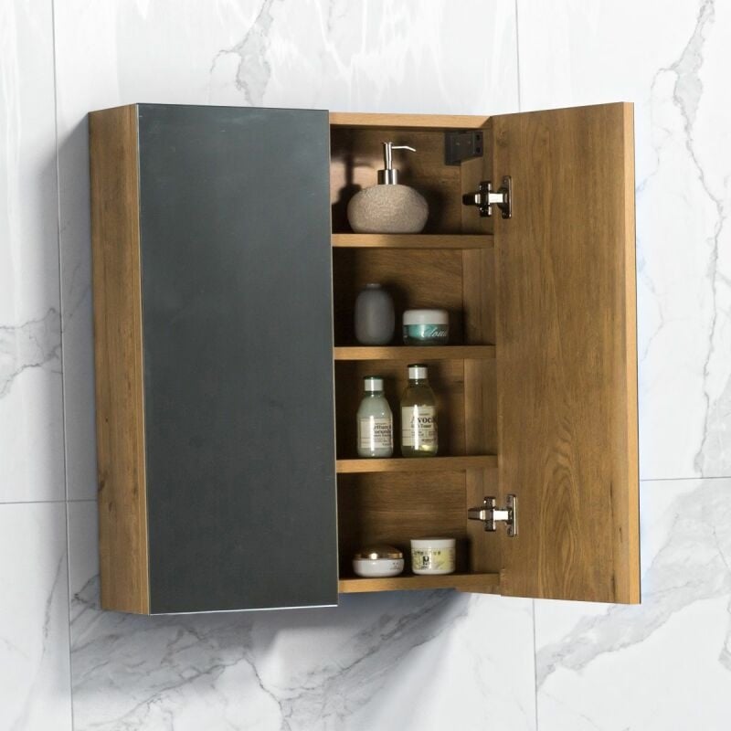 Spiegelkast Tieme mat eiken 60x70x16cm