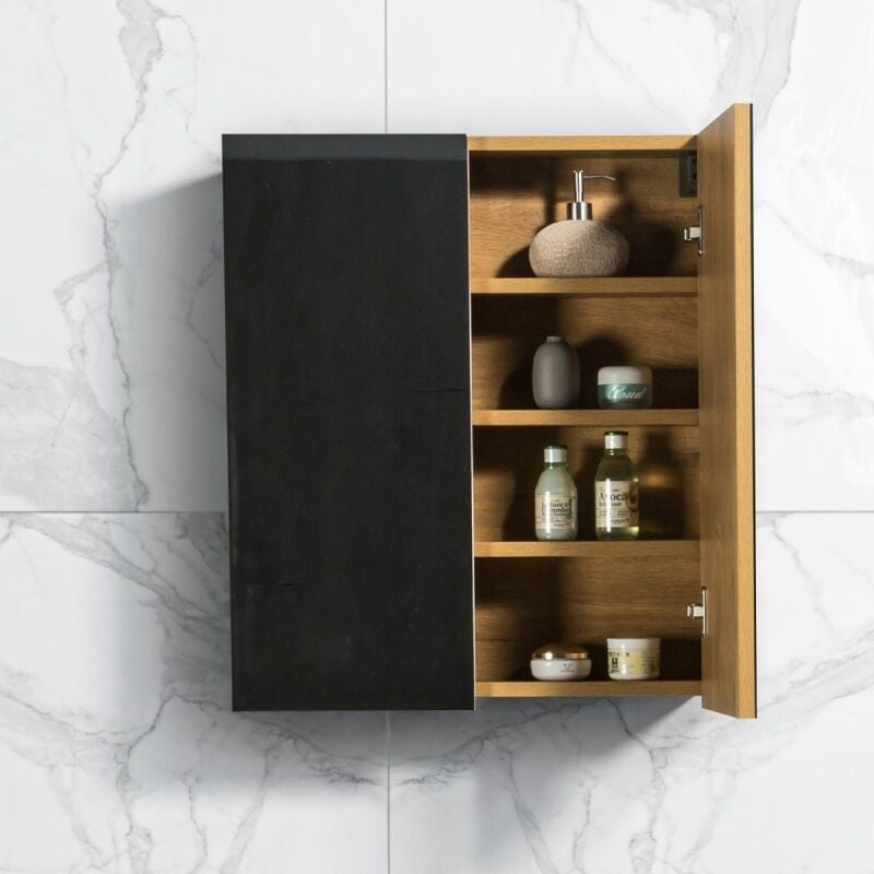 Spiegelkast Tieme mat eiken 60x70x16cm