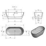 Vrijstaand bad Sem wit mat
