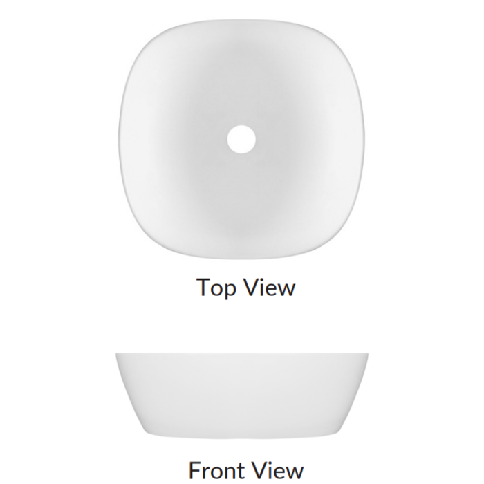 Waskom Aiko Solid Surface White Matt 37x37x11cm