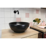 Waskom keramiek mat zwart 38x38x15cm