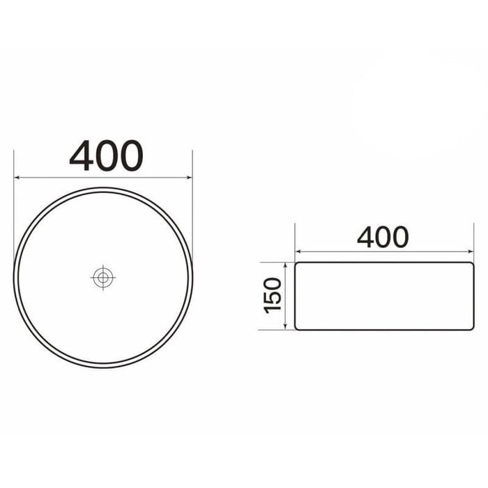 Waskom keramiek wit 40x40x15cm