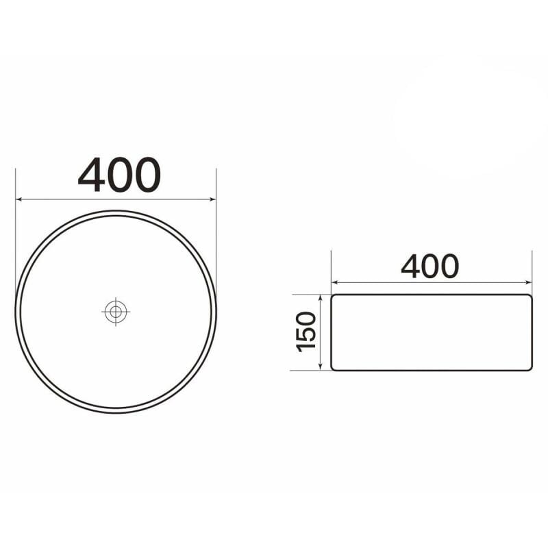 Waskom keramiek wit 40x40x15cm