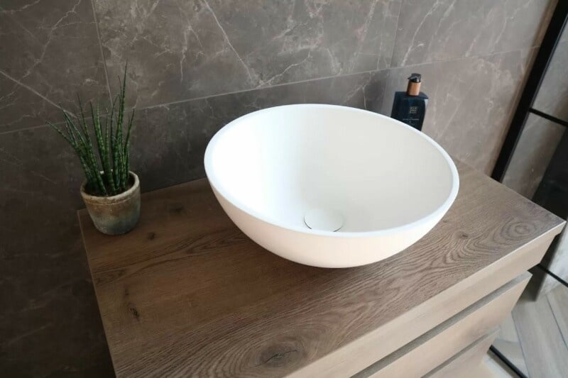 Waskom Max Solid Surface White Matt 37x37x14,5cm