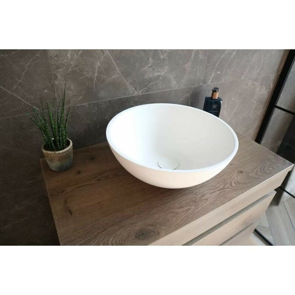 Waskom Max Solid Surface White Matt 37x37x14,5cm
