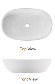 Waskom Ruby Solid Surface White Matt 55,5x36x14,5cm