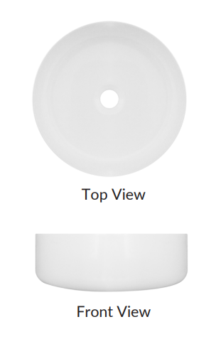 Waskom Sem Solid Surface White Matt 35,5x35,5x11,5cm