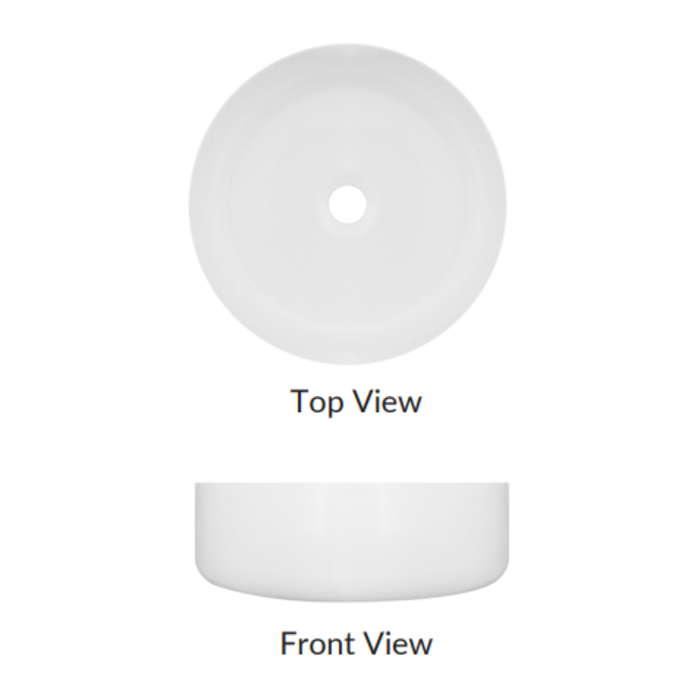 Waskom Sem Solid Surface White Matt 35,5x35,5x11,5cm