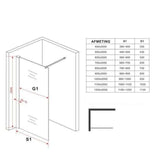 Inloopdouche Luca 90x200cm Antikalk Helder Glas Chroom