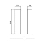 Kolomkast Finn 165cm licht eiken