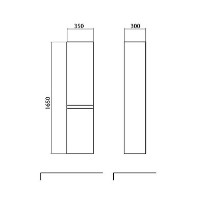 Kolomkast Finn 165cm licht eiken