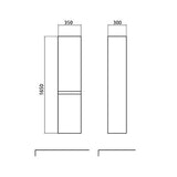 Kolomkast Finn 165cm licht eiken